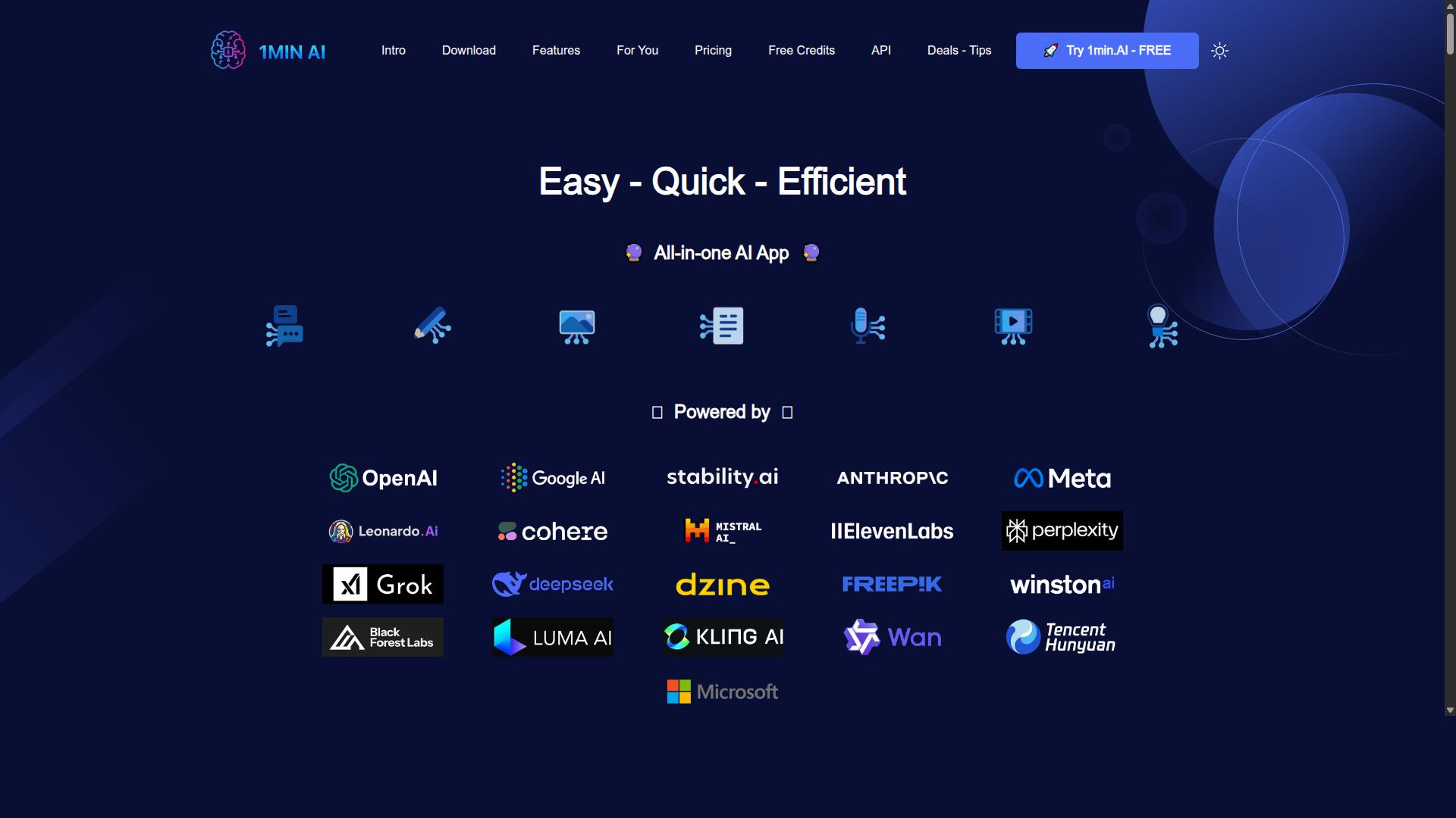 1min.AI website