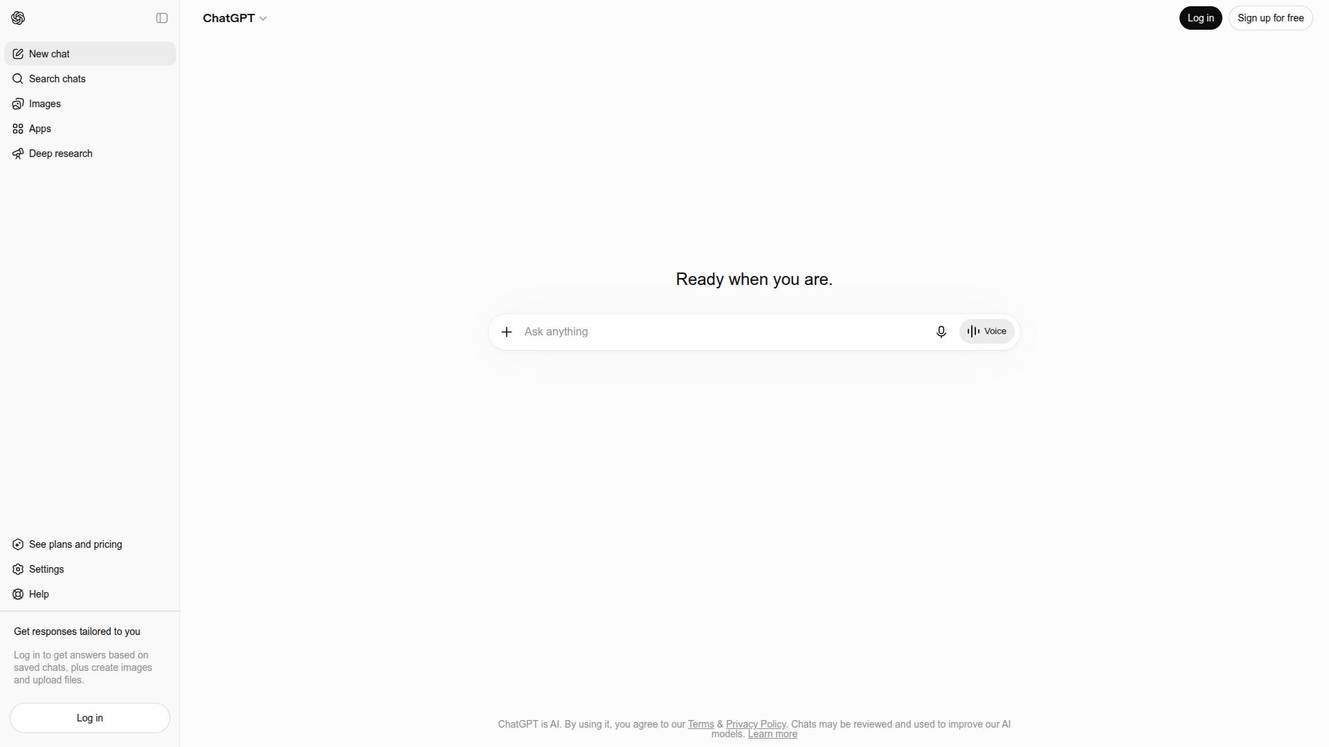 ChatGPT website