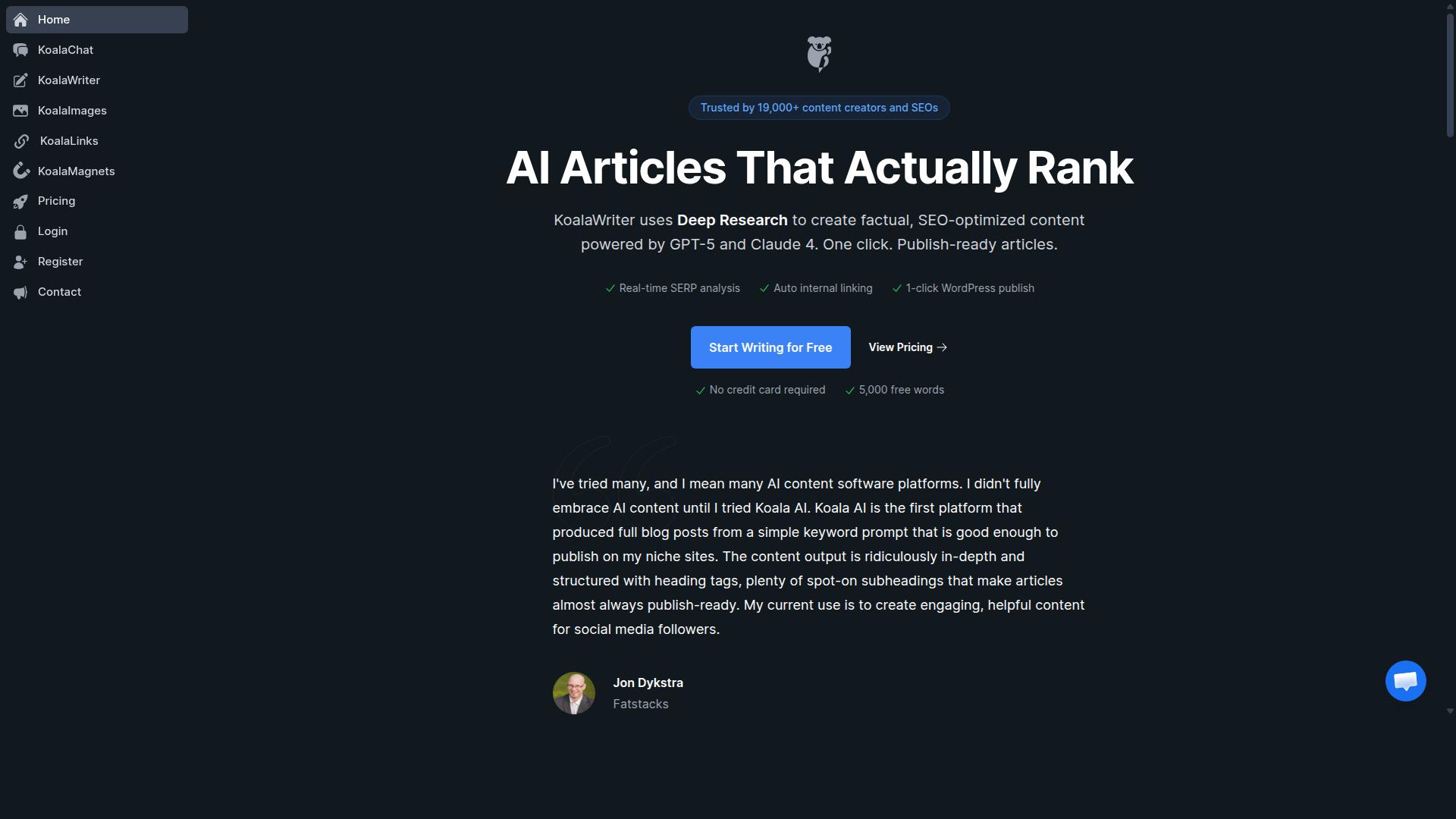 Koala AI website
